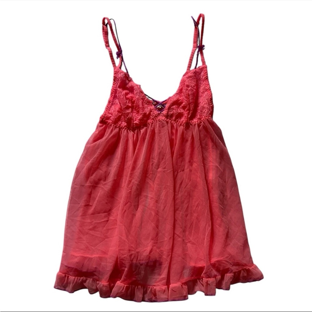 Victoria's Secret Pink Babydoll Sheer Lingerie Nightie Size Small